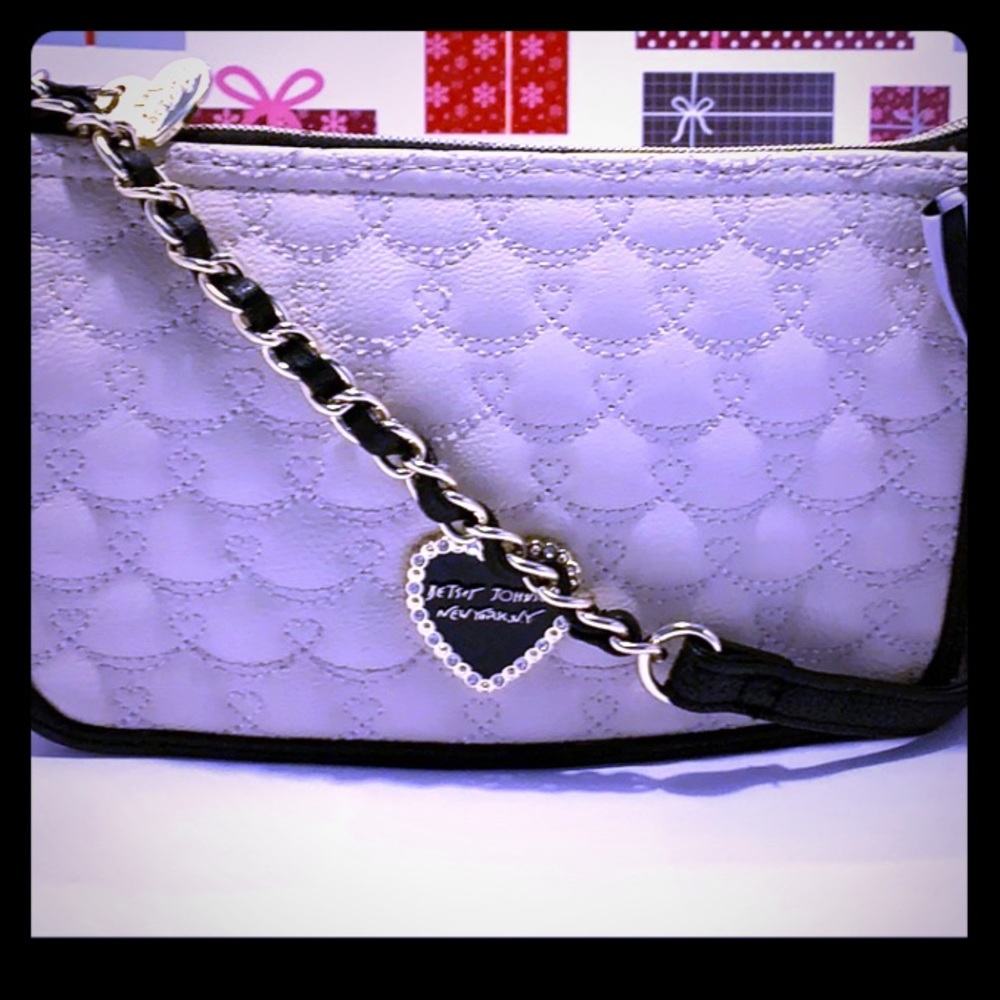 NWOT Betsy Johnson Beige Mini CrossbodySling Bag.